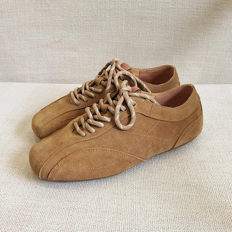 Sable Wide Toe Suede Sneakers