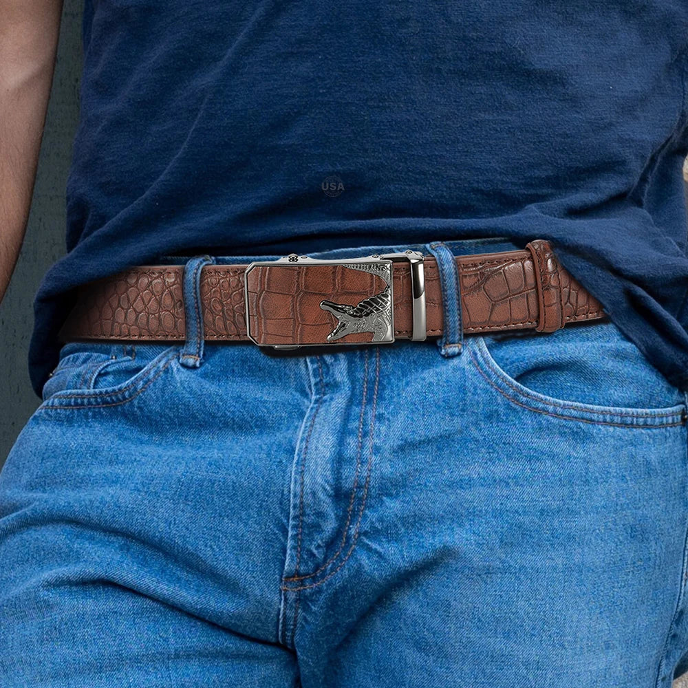 Graham Buckle Business Leather Belt