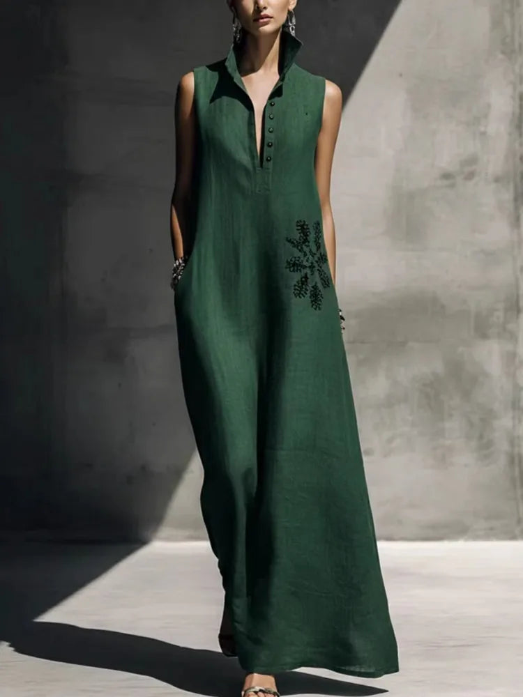 Celestine Embroidered Maxi Dress