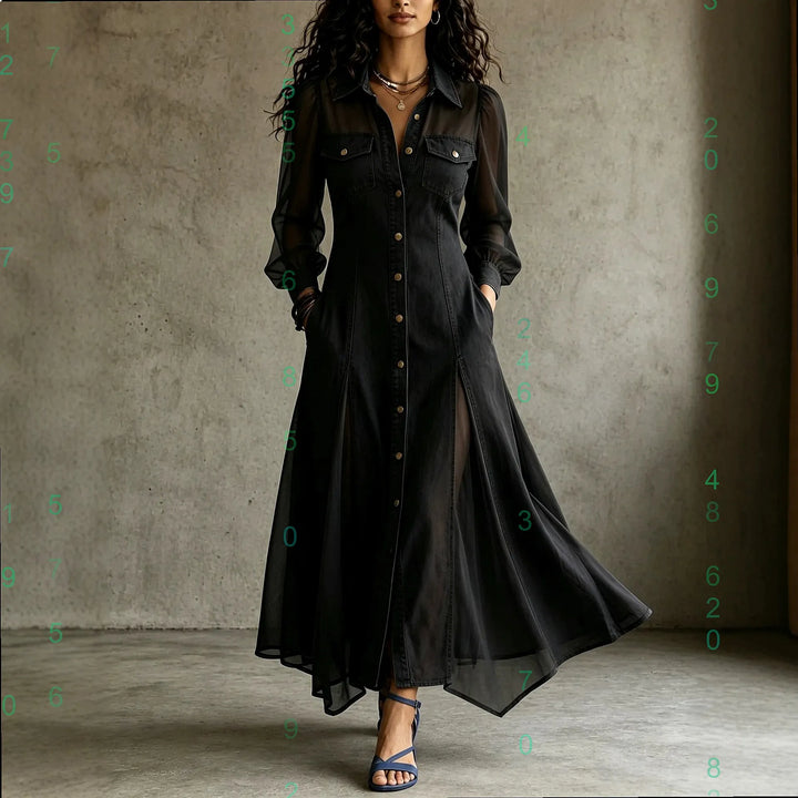Charlotte Chiffon Shirt Maxi Dress