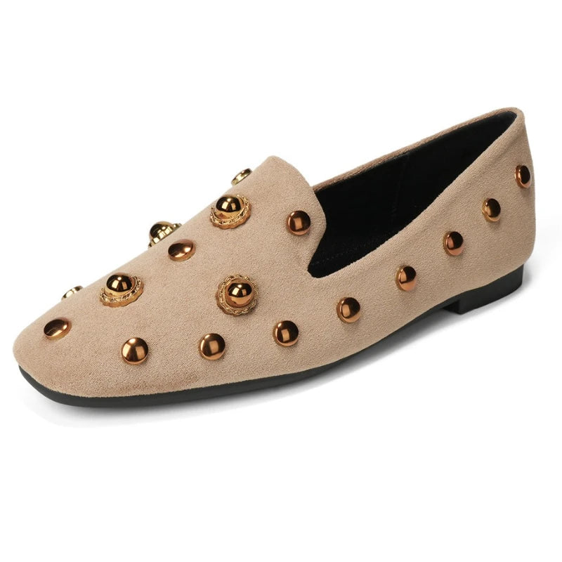 Reese Studded Suede Loafers