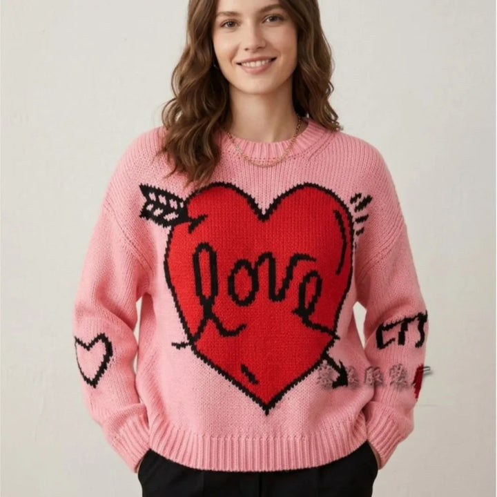 Amore Heart Knit Sweater