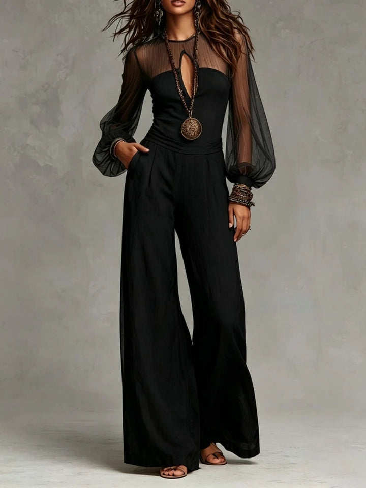 Calista Lantern Sleeve Jumpsuit