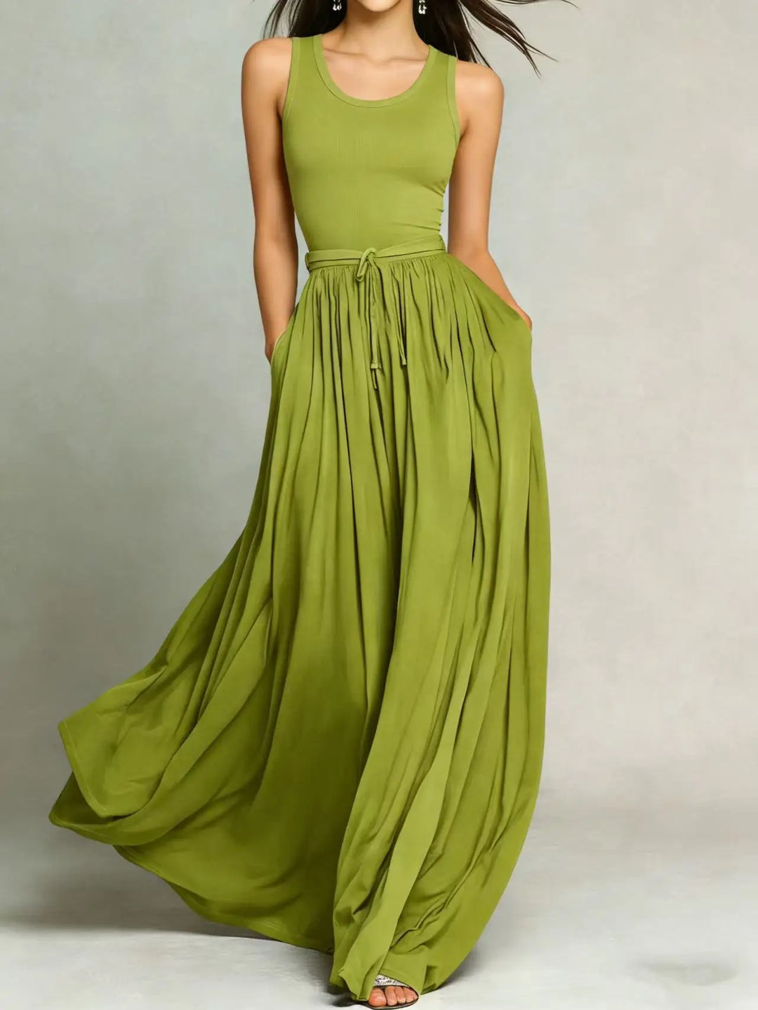 Brianne Elegant Flowy Maxi Dress