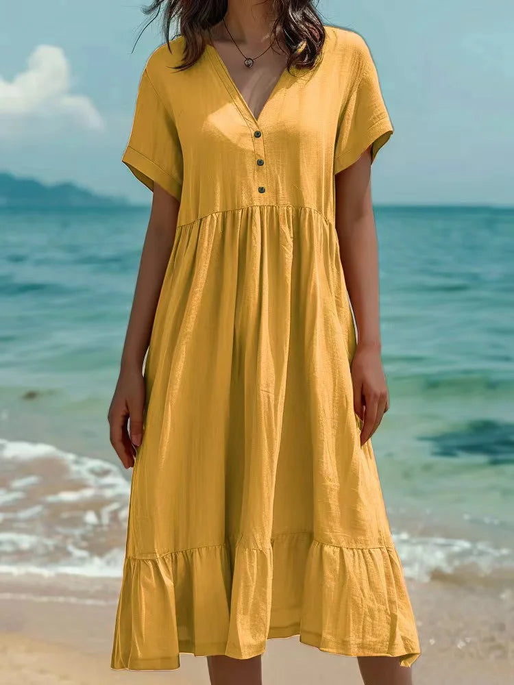 Sienna Button Front Maxi Dress