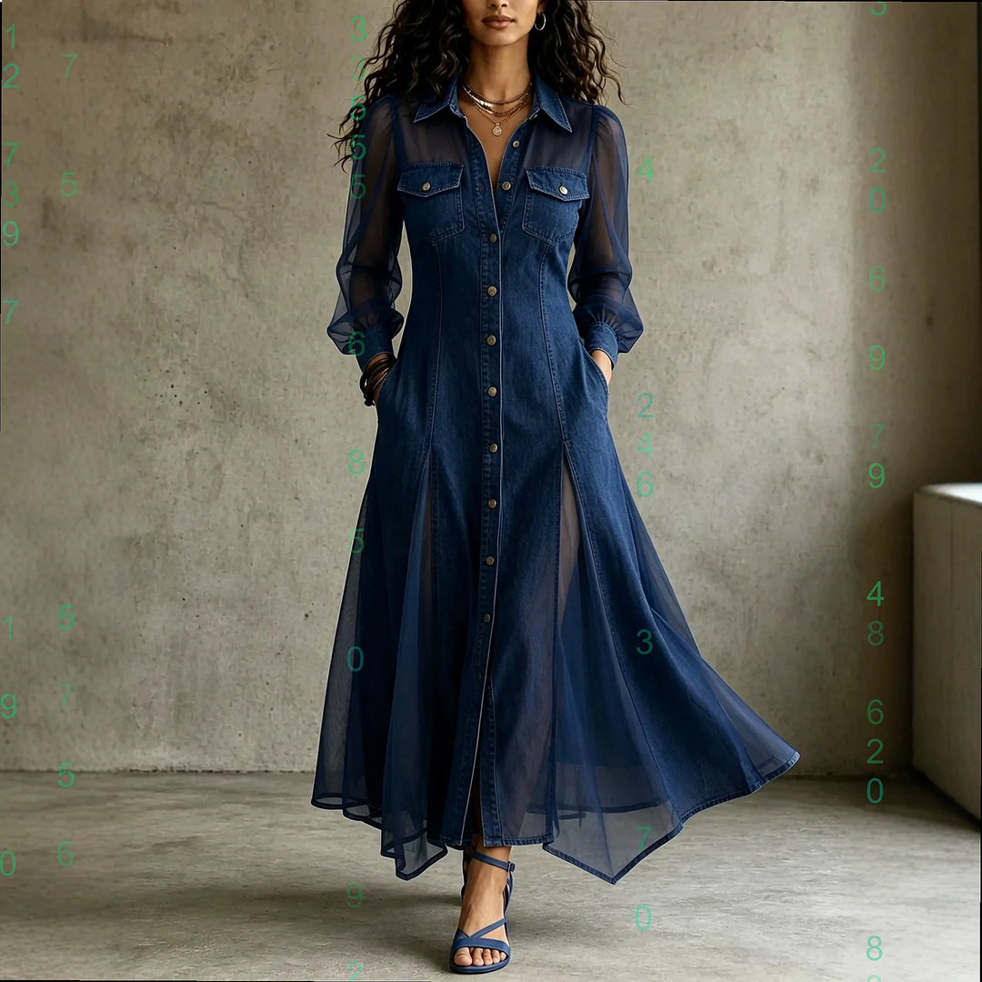 Charlotte Chiffon Shirt Maxi Dress