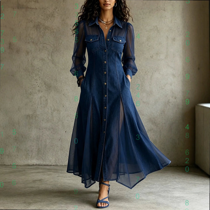 Charlotte Chiffon Shirt Maxi Dress