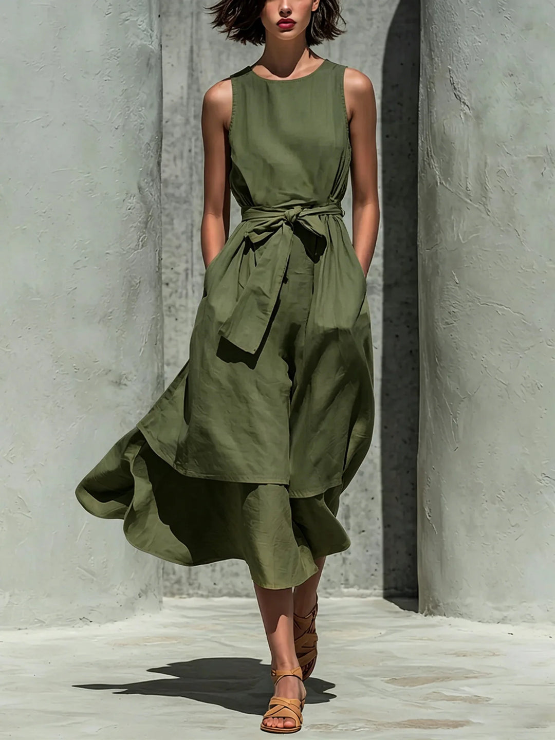 Caitlin Elegant Flowy Midi Dress