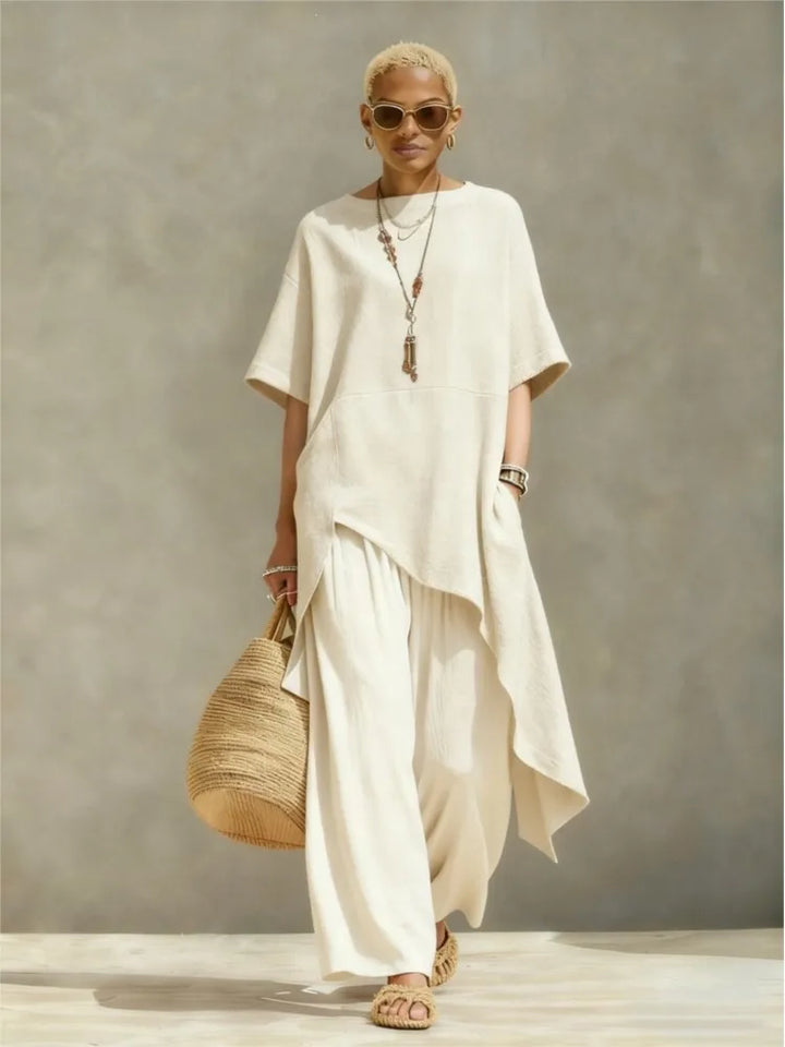 Marlowe Relaxed Fit Asymmetrical Top Set