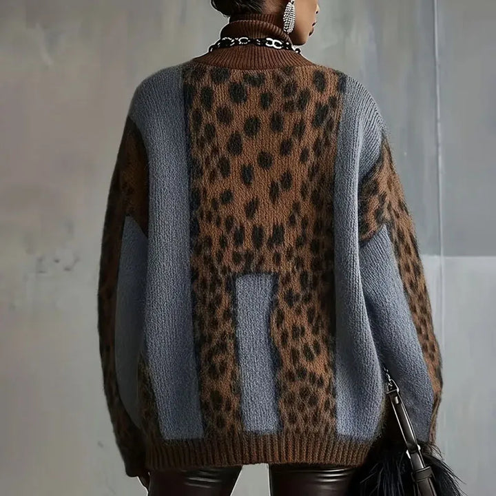 Marlowe Cozy Leopard Knit Sweater