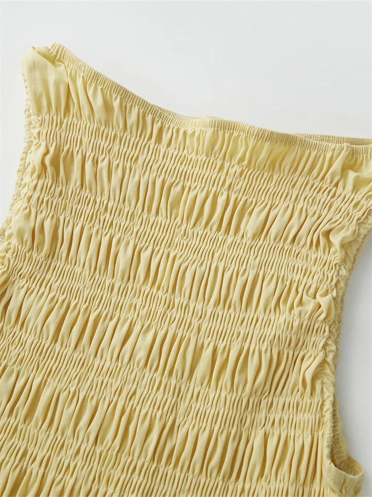 Abigail Ruffle Hem Sleeveless Top
