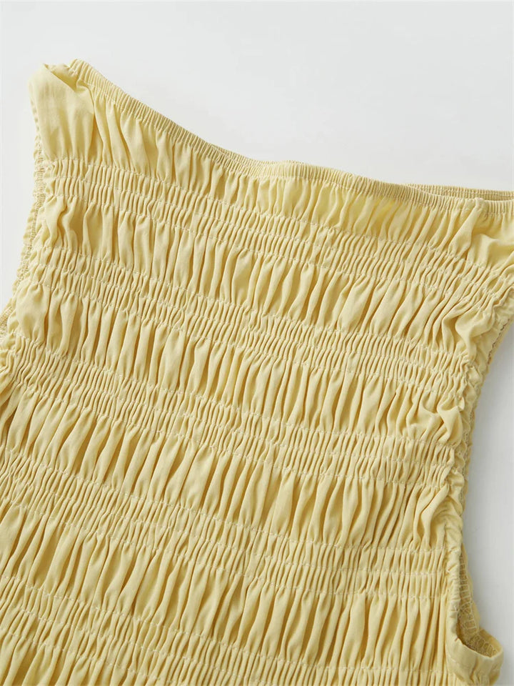 Abigail Ruffle Hem Sleeveless Top