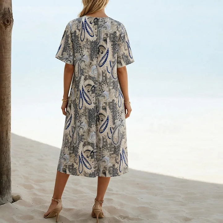 Adrienna Elegant Floral Midi Dress