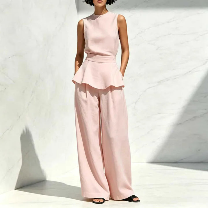 Camila Sleeveless Wide Leg Pants Set