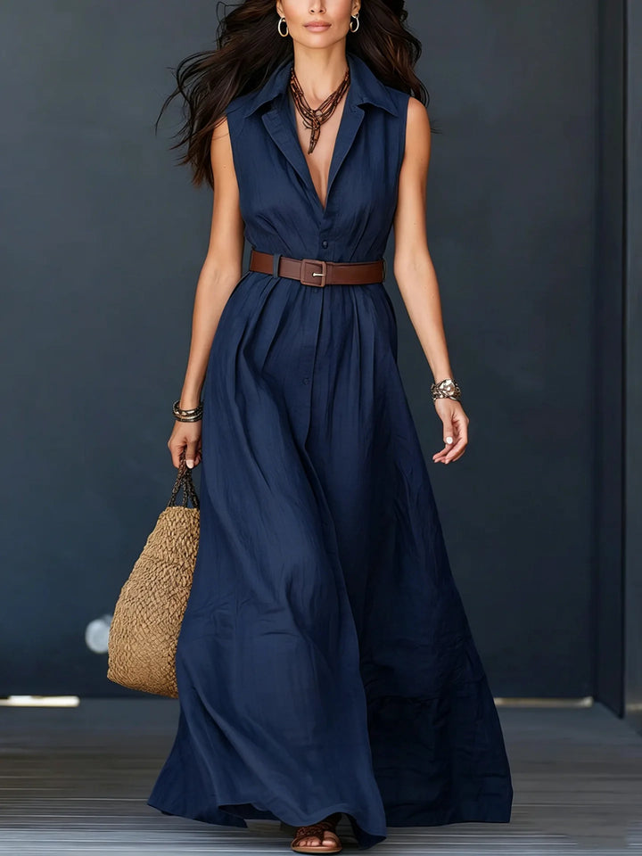 Addison Elegant Maxi Shirt Dress