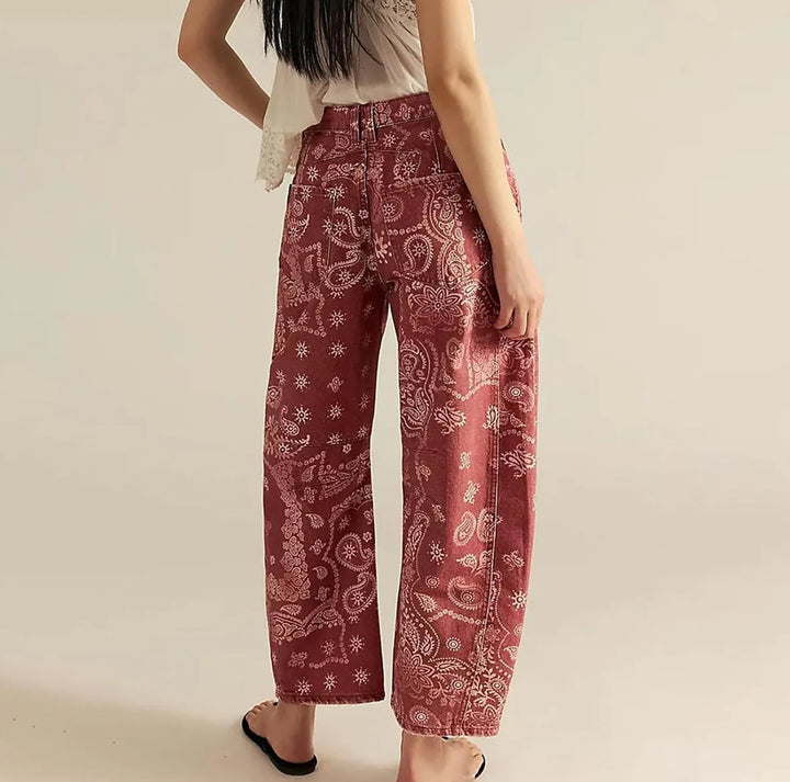 Lorelei Printed Wide Leg Jeans