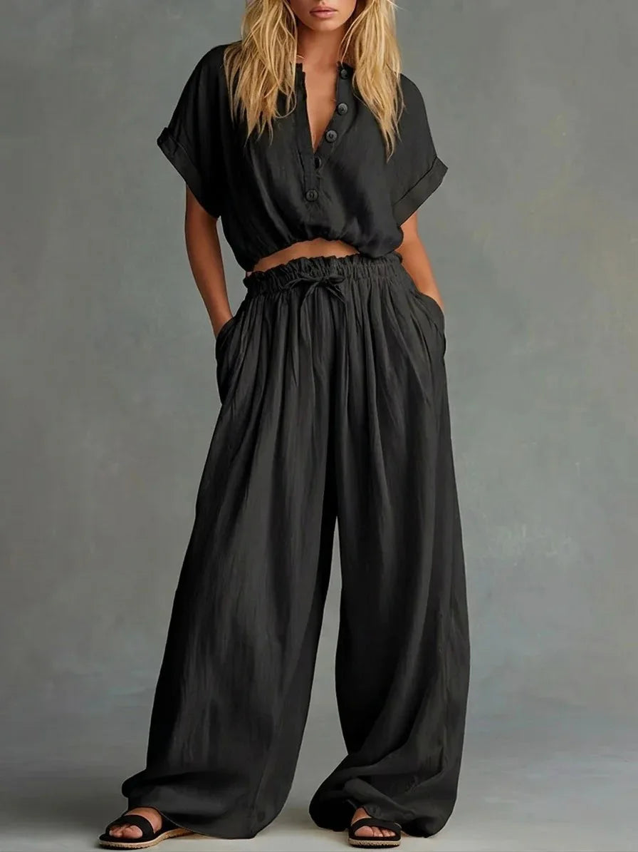 Margaret Lace Waist Lounge Set