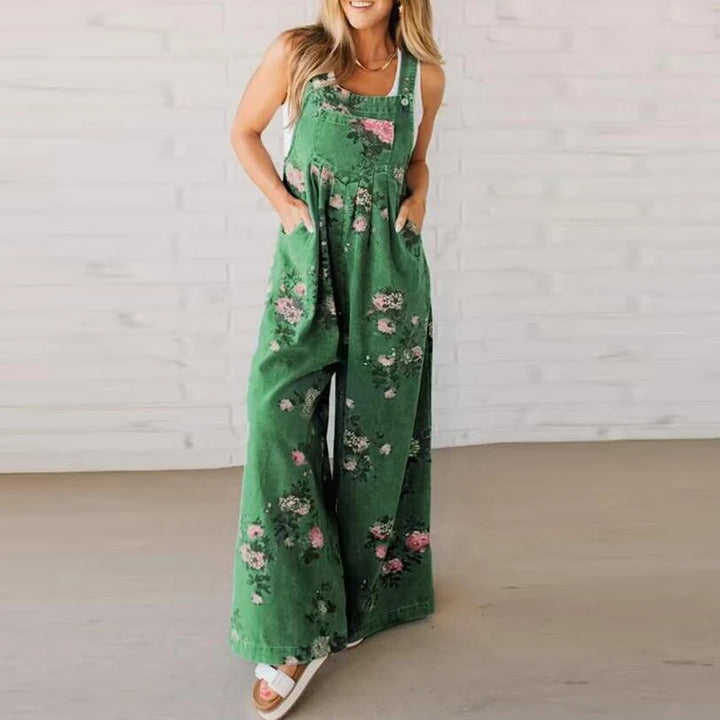 Ria Elegant Floral Wide Leg Jumpsuit