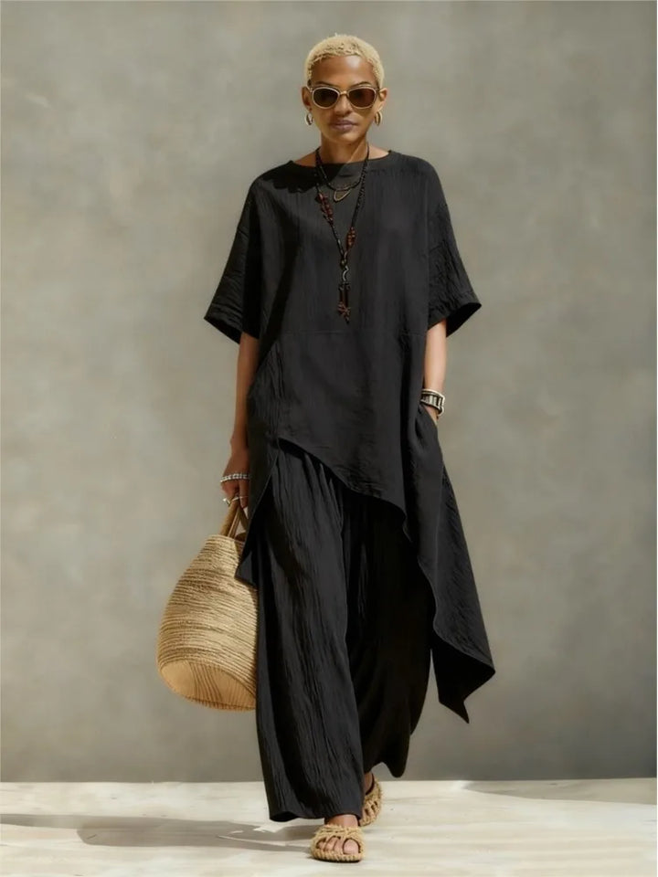 Marlowe Relaxed Fit Asymmetrical Top Set
