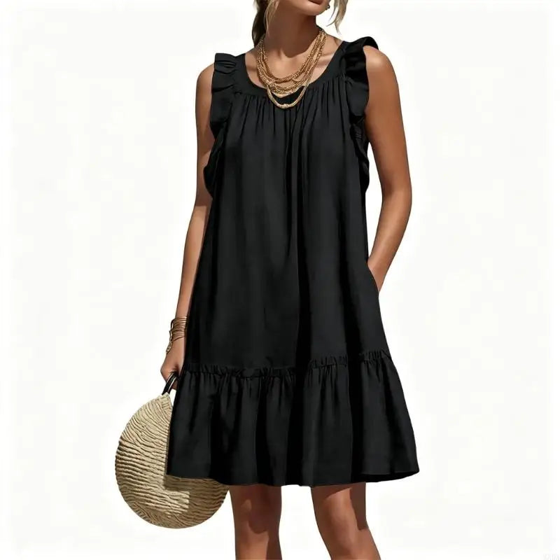 Maisie Ruffle Sleeve V Neck Mini Dress