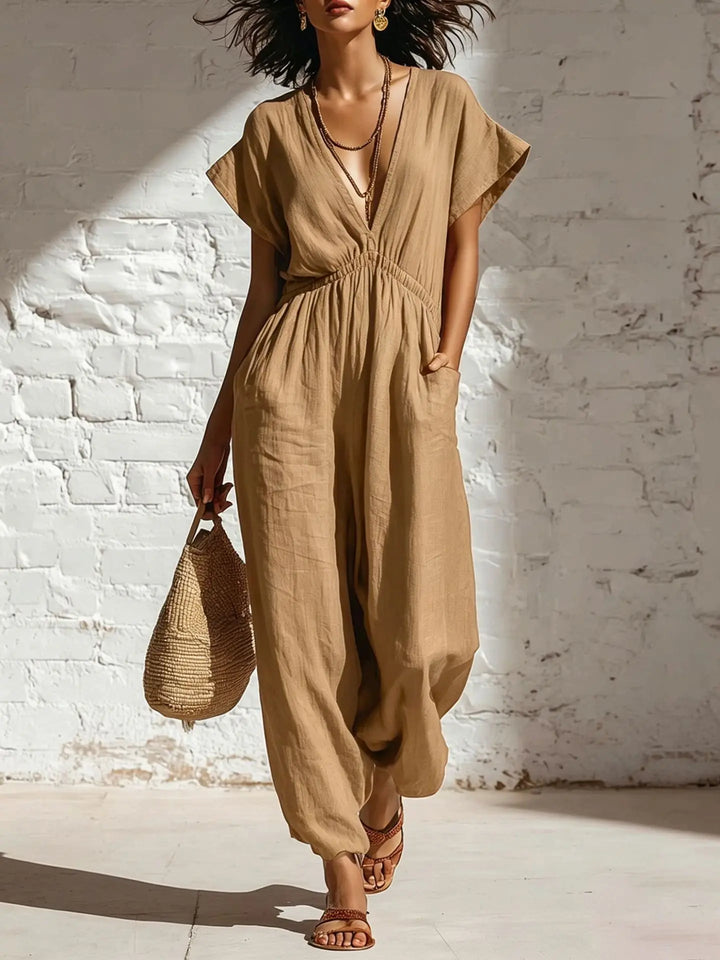 Monroe Relaxed V Neck Jumpsuit