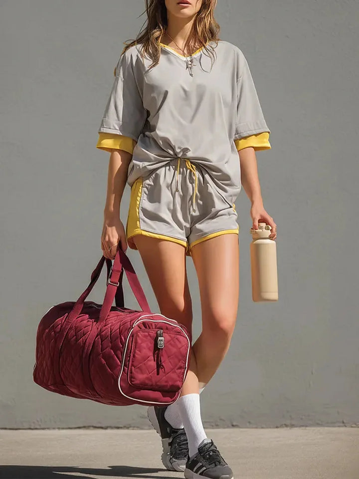 Remi Color Block Shorts Set