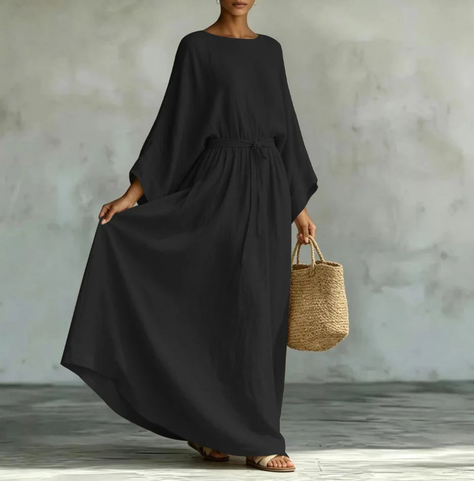 Celeste Elegant Draped Maxi Dress
