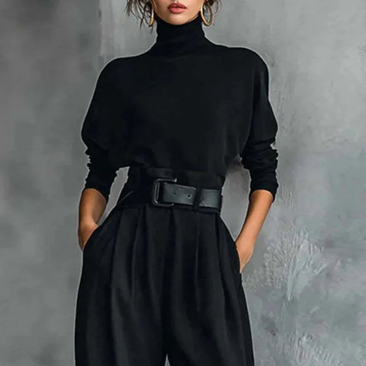 Adeline Elegant Turtleneck Pant Set