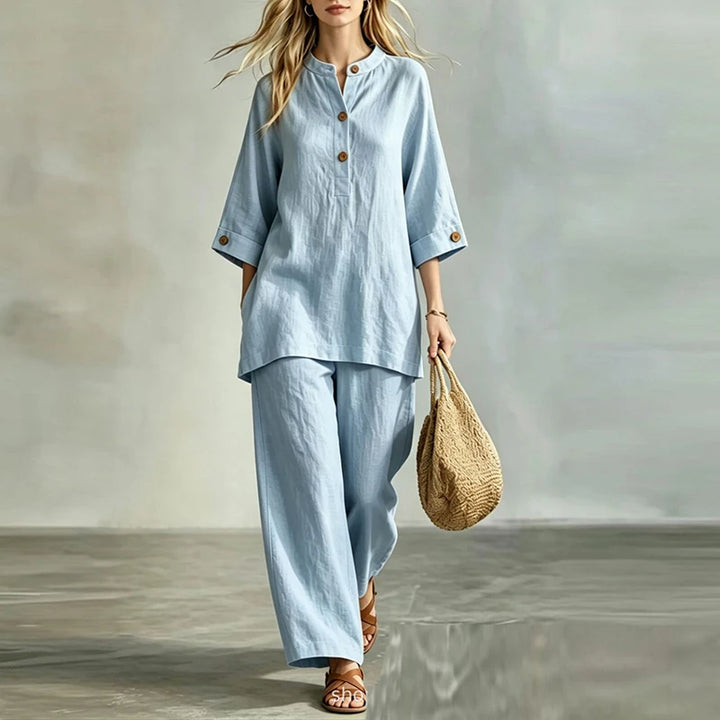 Eloise Casual Linen Matching Set