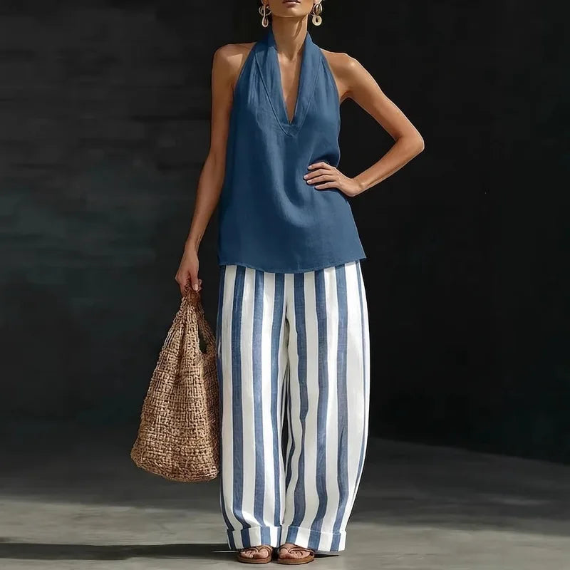 Thea Relaxed Wide Leg Trouser Set