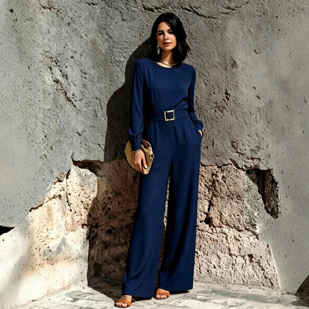 Adeline Flattering Fit Belted Jumpsuit