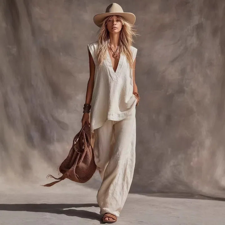 Madelyn V Neck Summer Matching Set
