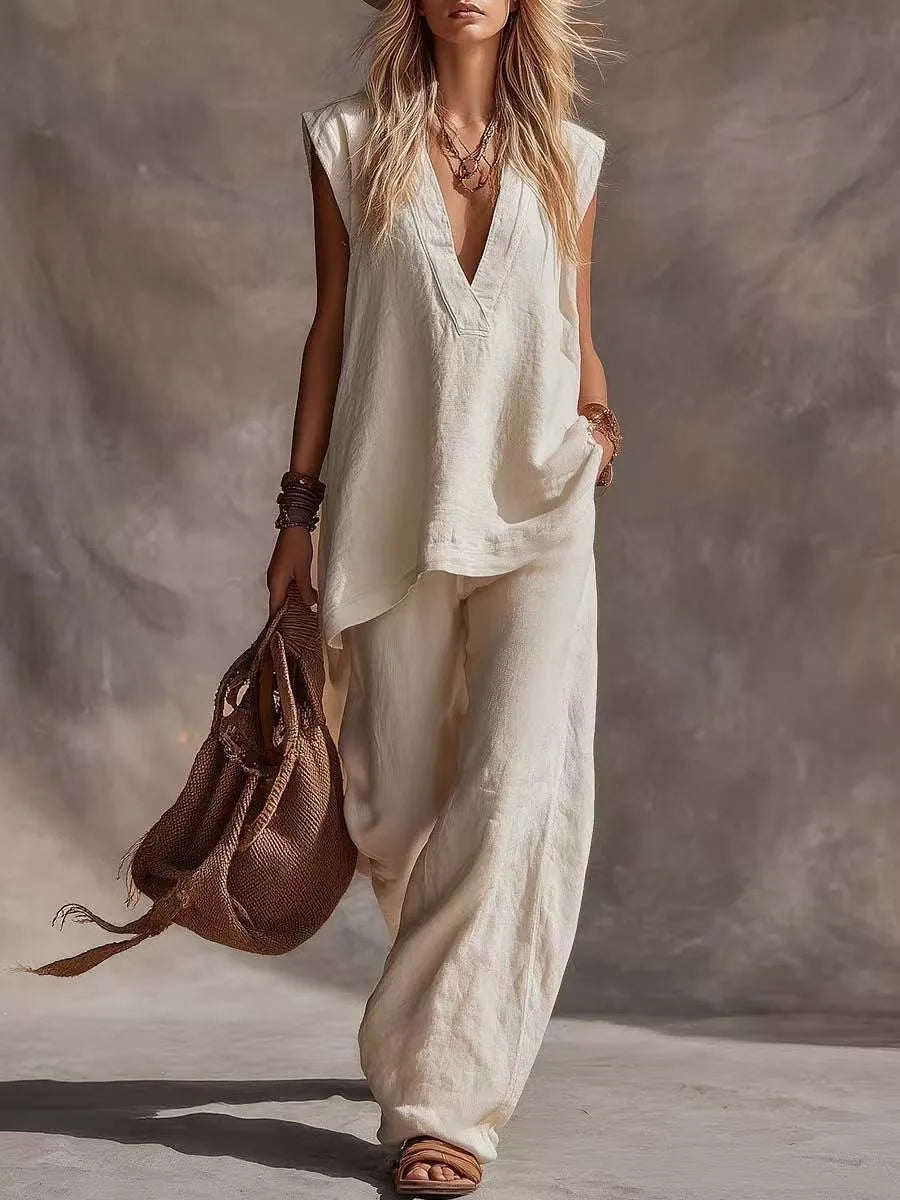 Brinley Wide Leg Two-Piece Set
