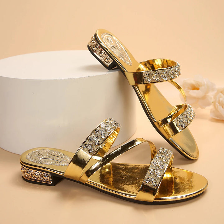 Monroe Rhinestone Slide Sandals