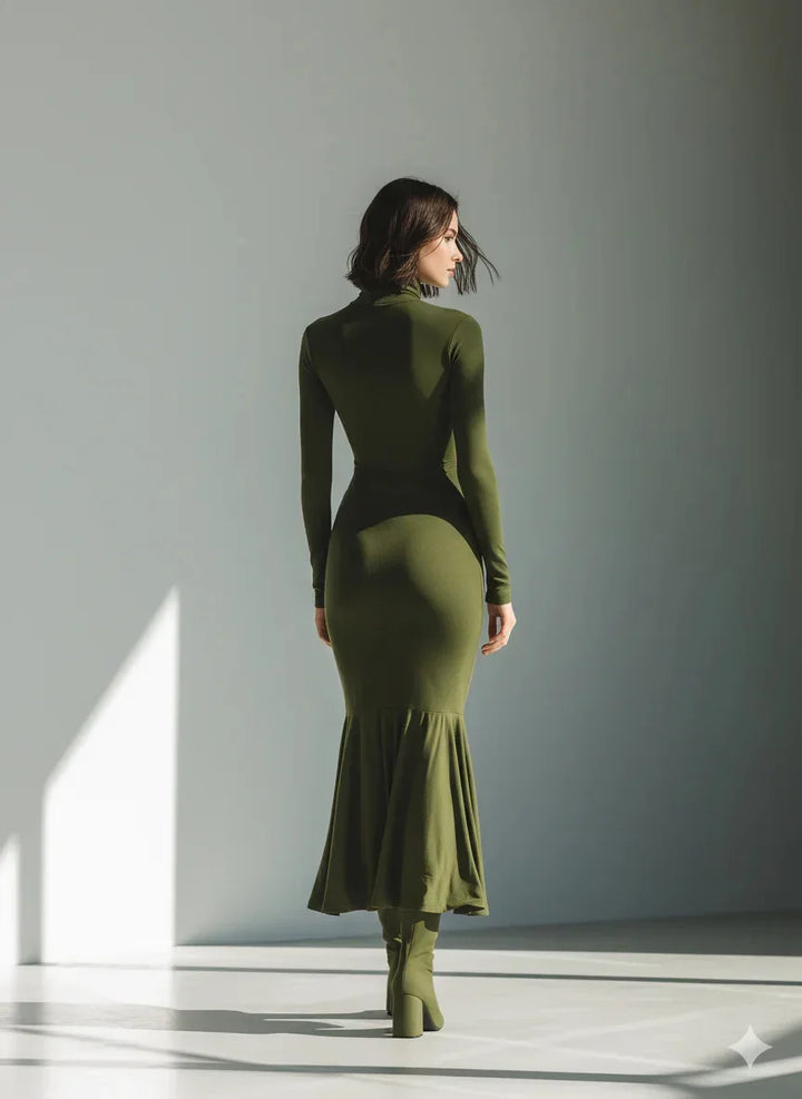 Evelisse Ruched Mermaid Maxi Dress