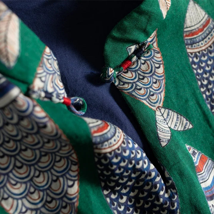 Vivienne Fish Print Midi Dress