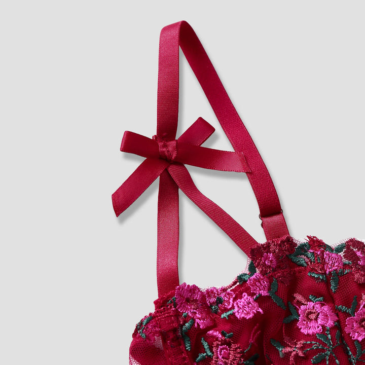 Aurelia Floral Embroidered Corset Top