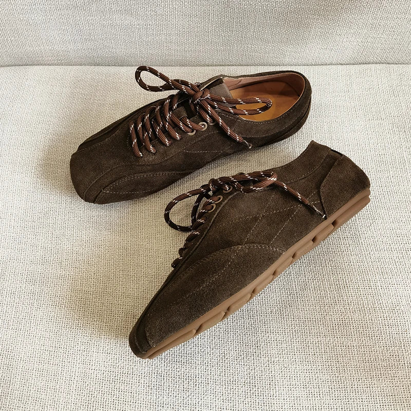 Sable Wide Toe Suede Sneakers