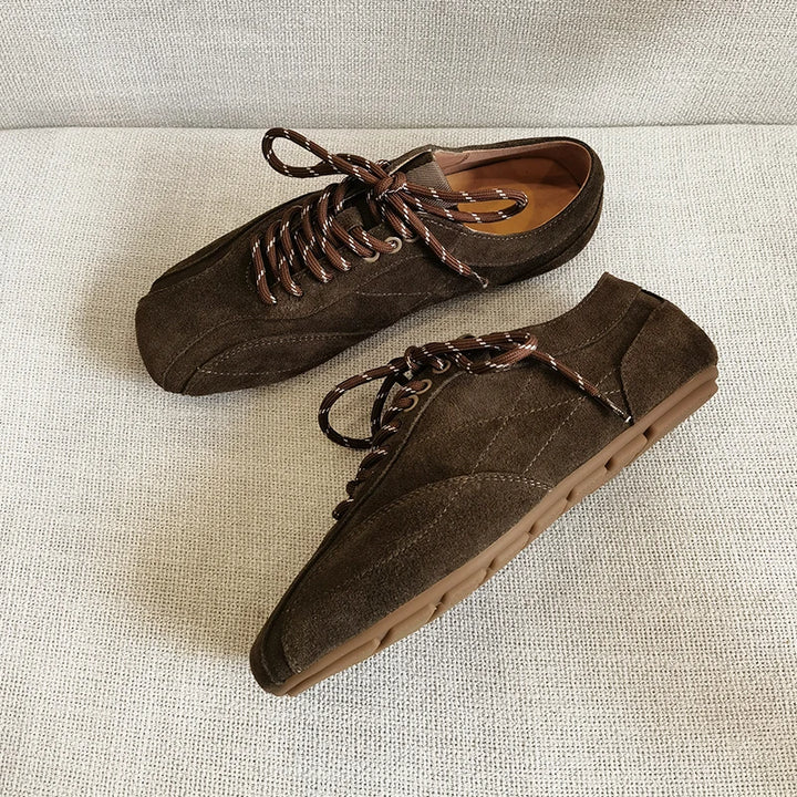 Sable Wide Toe Suede Sneakers