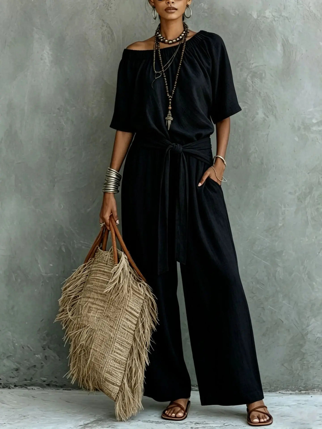 Madison Casual Wide Leg Jumpsuit