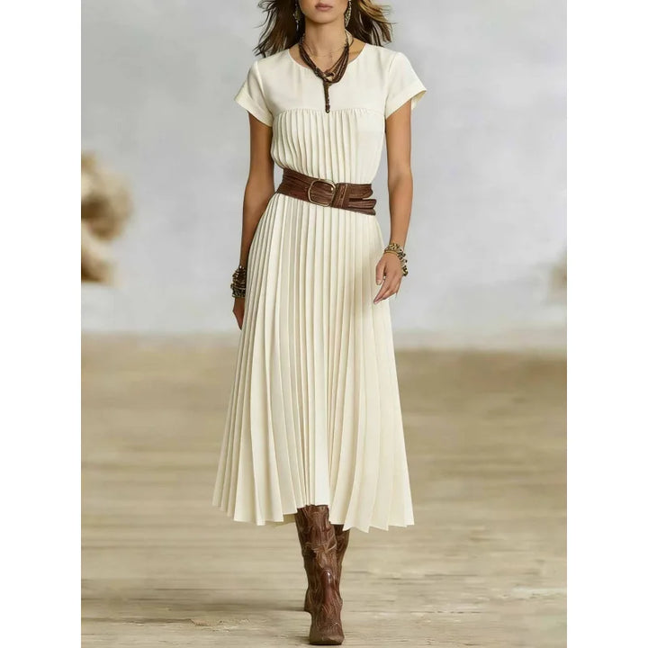 Meredith Elegant Pleated Maxi Dress