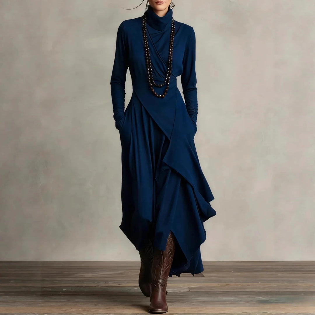 Celeste Draped Crossover Maxi Dress