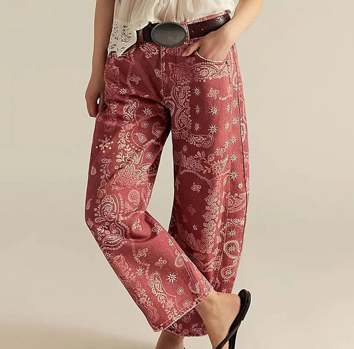 Lorelei Printed Wide Leg Jeans