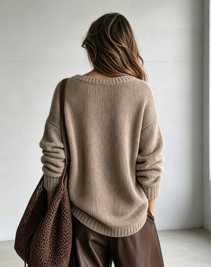 Sienna V-Neck Knit Sweater