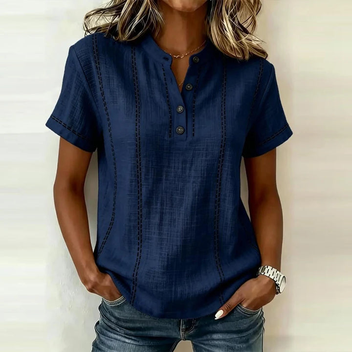 Heidi Textured Button Blouse