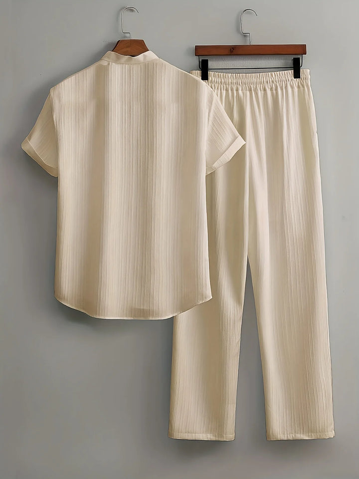 Beckett Comfortable Button Down Pants Set