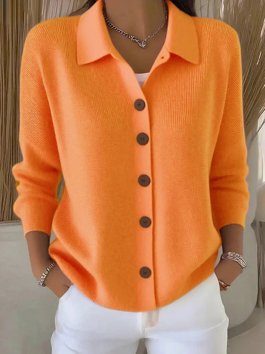 Genevieve Collared Knit Cardigan