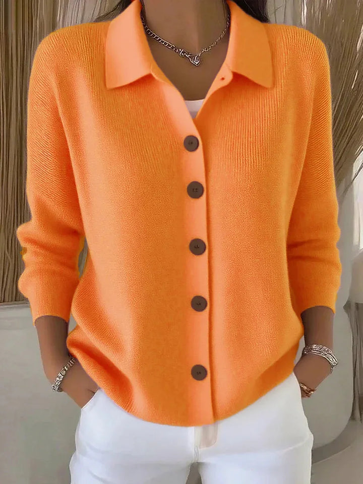 Genevieve Collared Knit Cardigan