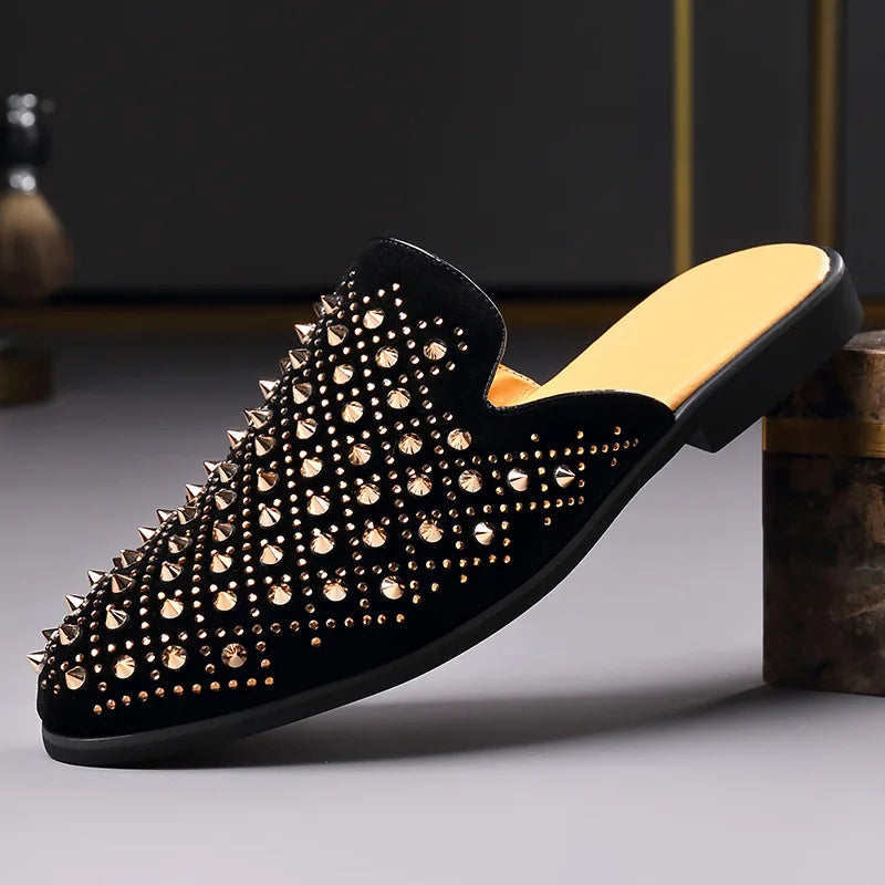 Hudson Studded Mule Loafers