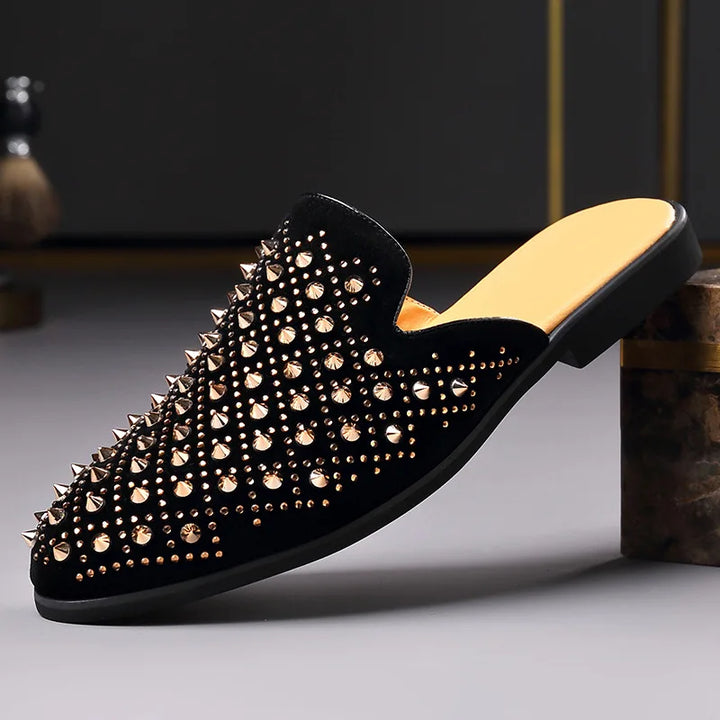 Hudson Studded Mule Loafers